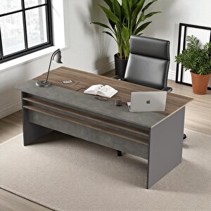Ofis Çalışma Masası 180*90cm Gri-kahve