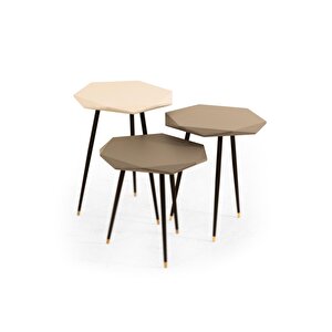 Barcelona Servis Sehpası | Zigon Sehpa | 3’lü Sehpa Takımı | Rehome