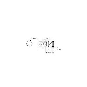 Vitra Lavabo Süzgeci, Origin Classic, Yuvarlak (universal-basmalı Aç-kapa) Soft Bakır, A4514929
