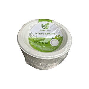 Roll-up Nature Ekolojik Karton Kağıt Tek Kullanımlık Çorba Kasesi - 400 Cc - 25 Adetlik 1 Paket
