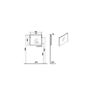 Vitra Prime Aydınlatmalı Ve Buğu Önleyici Ayna, 80 Cm, 67011