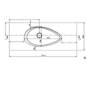 Avocado Etajerli 80x50 Beyaz Granit Banyo Lavabosu