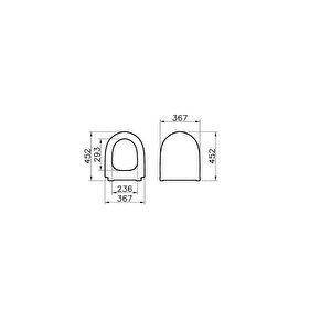 Vitra Sento Slim Klozet Kapağı, Yavaş Kapanır, Mat Siyah, 120-483-009