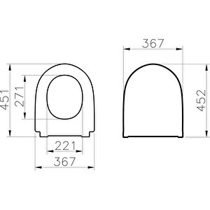 Vitra Nest Quantumflush Slim Klozet Kapağı, Yavaş Kapanır, 220-003r009