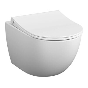 Vitra Sento Slim Klozet Kapağı, Yavaş Kapanır, Mat Beyaz, 120-401-009
