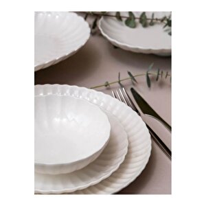 Bone Luz Form Yemek Takımı Beyaz 24 Parça 6 Kişilik
