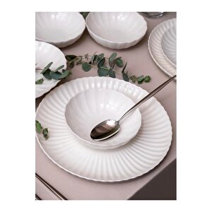 Bone Luz Form Yemek Takımı Beyaz 24 Parça 6 Kişilik