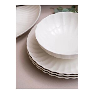 Bone Luz Form Yemek Takımı Beyaz 24 Parça 6 Kişilik