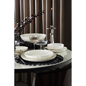 Bone Luz Form Yemek Takımı Platin 27 Parça 6 Kişilik