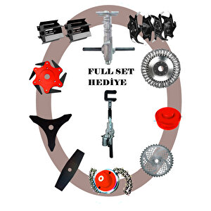 Eisenn Bc 520 12 Parça Sırt Tırpan + Çapalama Aparatları + Zeytin Toplama
