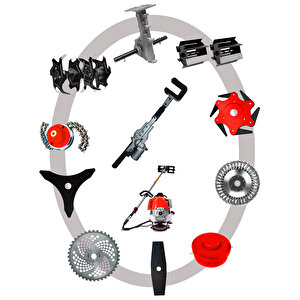 Eisenn Bc 520 12 Parça Sırt Tırpan + Çapalama Aparatları + Zeytin Toplama