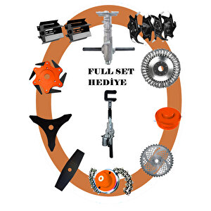 Eisenn New Sitil Özel Set Sırt Tırpan + Çapalama Seti + Zeytin Toplama 12 Parça Full Set