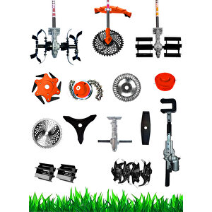 Eisenn New Sitil Özel Set Sırt Tırpan + Çapalama Seti + Zeytin Toplama 12 Parça Full Set
