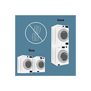 Çamaşır Makinesi Kurutma Makinesi İstifleme Birleştirme Kiti Beko Grundig Ayarlanabilir