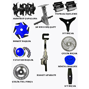 St 900 Sırt Tırpan + Çapalama Seti + Zeytin Toplama 12 Parça Full Set