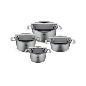 Phi Collection Cam Kapak 8 Parça Tencere Seti