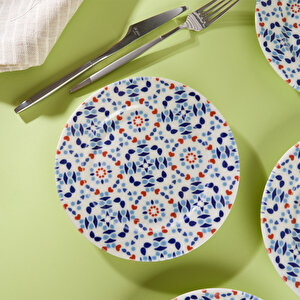 Blue Pasta Tabağı 6 Parça 19 Cm