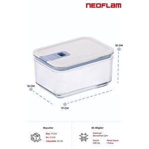 Perfect Seal Derin Cam Saklama Kabı 1100 Ml