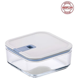 Perfect Seal Kare Cam Saklama Kabı Bej 1100 Ml