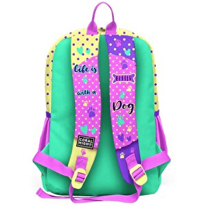 Coral High Kids Sarı Pembe Sevimli Köpek Desenli Okul Sırt Çantası 23752