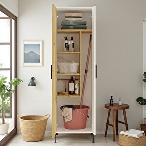 Çok Amaçlı Dolap Vileda Banyo Dolabı Beyaz