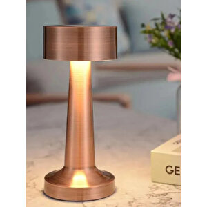 Hl-5415r Dalya Şarjlı Dekoratif Dokunmatik Masa Lambası 3 Renk Modlu - Rose Kasa