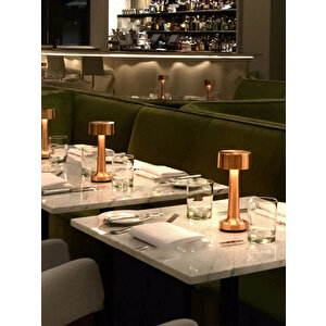 Hl-5415r Dalya Şarjlı Dekoratif Dokunmatik Masa Lambası 3 Renk Modlu - Rose Kasa