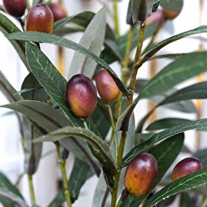 4lü Set Yapay Zeytin Dalı  Uzun Dallı 90cm 6 Meyveli