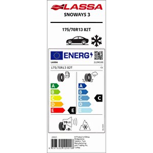 175/70r13 82t Snoyways 3 E-c-70 Kış Oto Lastiği (üretim Yılı: 2024)