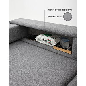 Zeri Modüler Yataklı 3 Adet Üçlü Kanepe & 3'lü Koltuk (3+3+3) - Lacivert