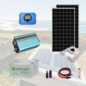 Solar Güneş Enerji Sistemi Karavan Ve Aydınlatma Paketi (tak-kullan)-orta