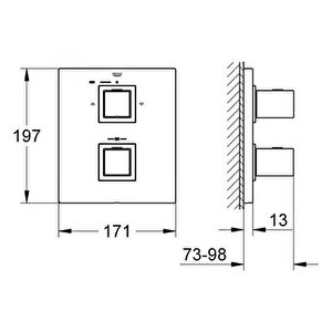 Grohtherm Cube Termostatik Ankastre Banyo Bataryası - 19958000