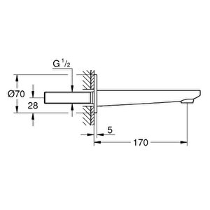 Lineare Banyo Çıkış Ucu - 13383al1