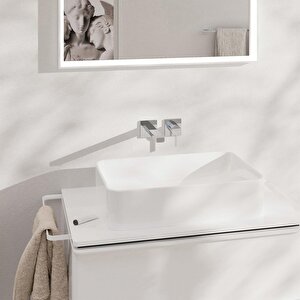 Tecturis E Tek Kollu Lavabo Bataryası, Gömme Montajlı, Duvara Monte Ecosmart+, 22,5 Cm Musluklu - 73051000
