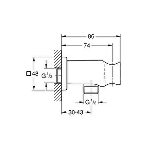Grohe Rainshower Duş Çıkış Dirseği 1/2″ Tutuculu - 26659gl0