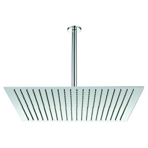 Ankastre Duş Başlığı Borulu Kare Slim Metal 50x50 Cm Tavandan