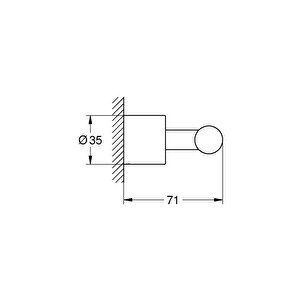 Atrio Askılık Brushed Hard Graphite - 40890al0