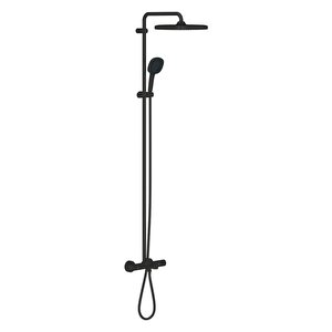 Tempesta System 250 Cube Duvara Monte Termostatik Bataryalı Duş Sistemi Mat Siyah - 266912431