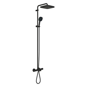 Tempesta System 250 Cube Duvara Monte Termostatik Bataryalı Duş Sistemi Mat Siyah - 266912431