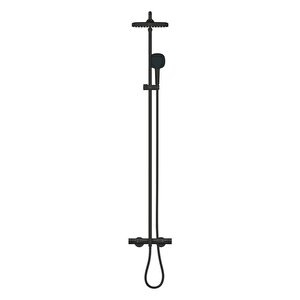 Tempesta System 250 Cube Duvara Monte Termostatik Bataryalı Duş Sistemi Mat Siyah - 266912431