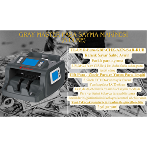 Gray Master Para Sayma Maki̇nesi̇ (10 Ülke)