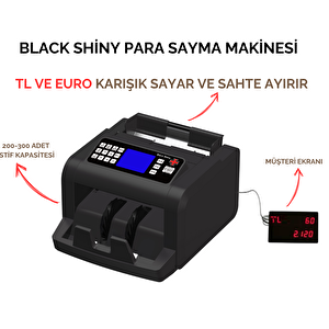 Black Shi̇ny Para Sayma Maki̇nesi̇ (tl-euro)