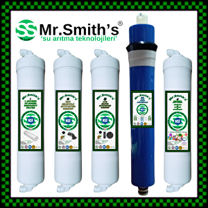 Mr.smith's 5 Li̇ Fi̇ltre Seti̇ Kompozi̇t (multimineralidublealkali-coconut) Tatlandiricili  90 Gpd Nano Membranli