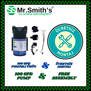 Mr.smith's Home Concept Pompali & Ücretsi̇z Montajli  (multi̇mi̇neral-dublealkali̇-coconut) 90 Gpd Nano Membranlı Su Arıtma Cihazı