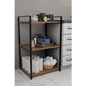 3 Katlı Banyo Rafı Metal Çerçeveli Çok Amaçlı Organizer,çamaşır Odası,havlu Düzenleyici Banyo Dolabı
