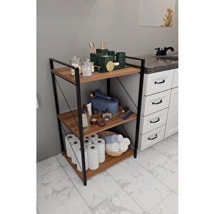 3 Katlı Banyo Rafı Metal Çerçeveli Çok Amaçlı Organizer,çamaşır Odası,havlu Düzenleyici Banyo Dolabı
