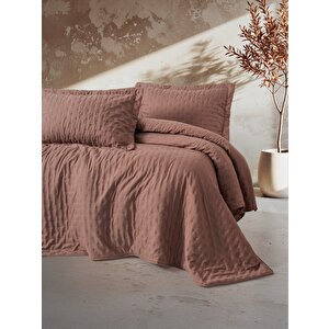 Serra Tek Kişilik Yatak Örtüsü Niva Gül Kurusu