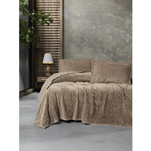 Softnest Çift Kişilik Yatak Örtüsü Boleta Bej