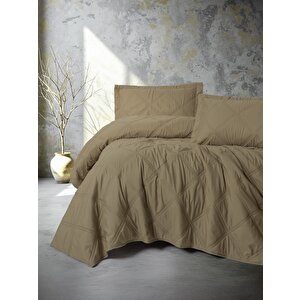 Serra Çift Kişilik Yatak Örtüsü Tila Bej