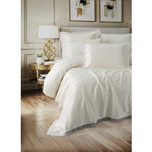 Chi Chi Çift Kişilik Pikeli Nevresim Takımı Velora Krem